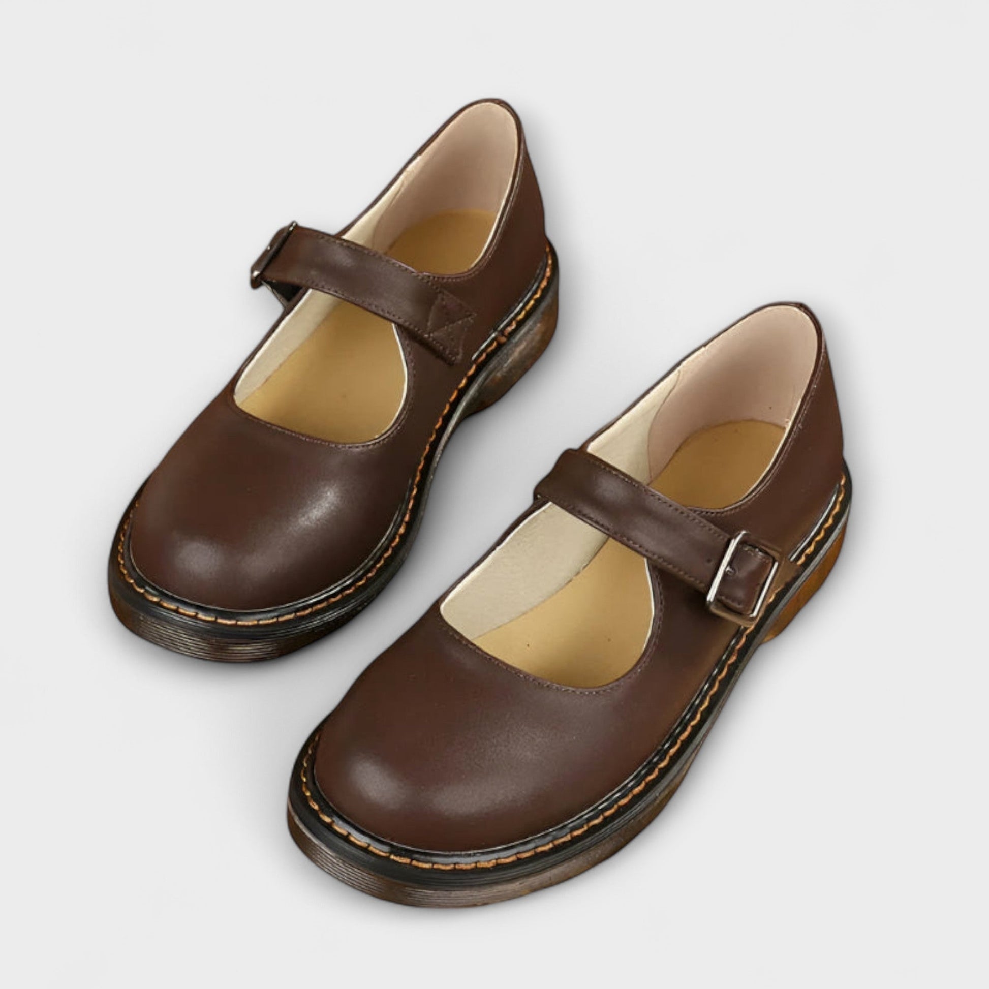 Classic Women's Mary Jane Flats with Adjustable Buckle Strap 0