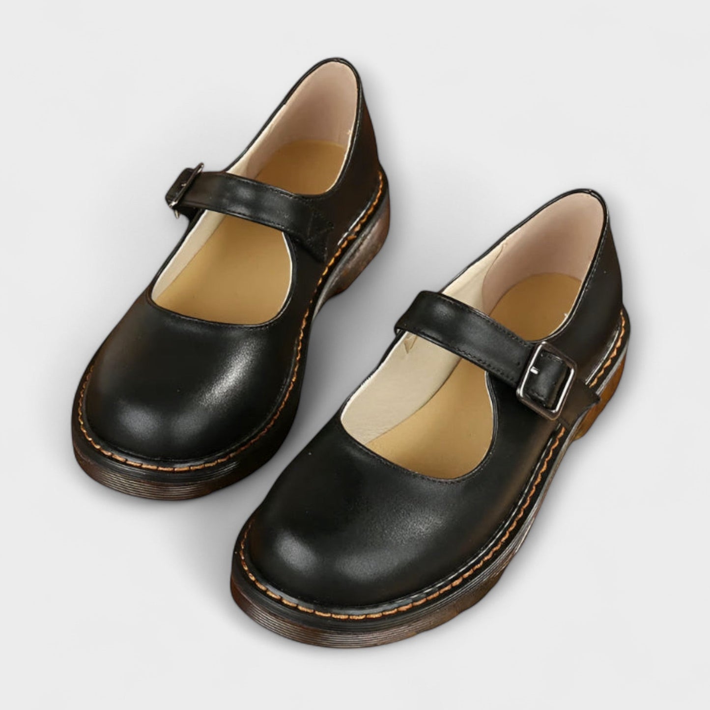 Classic Women's Mary Jane Flats with Adjustable Buckle Strap 1