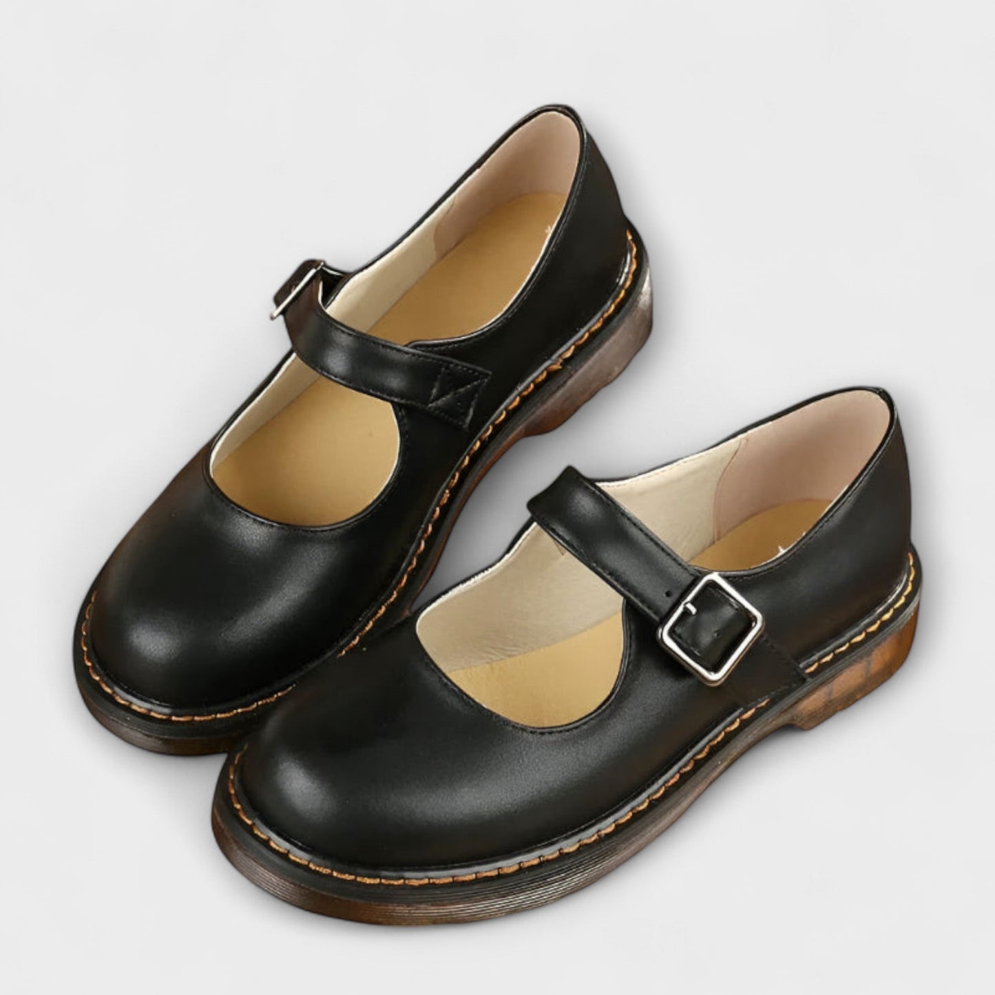 Classic Women's Mary Jane Flats with Adjustable Buckle Strap 2