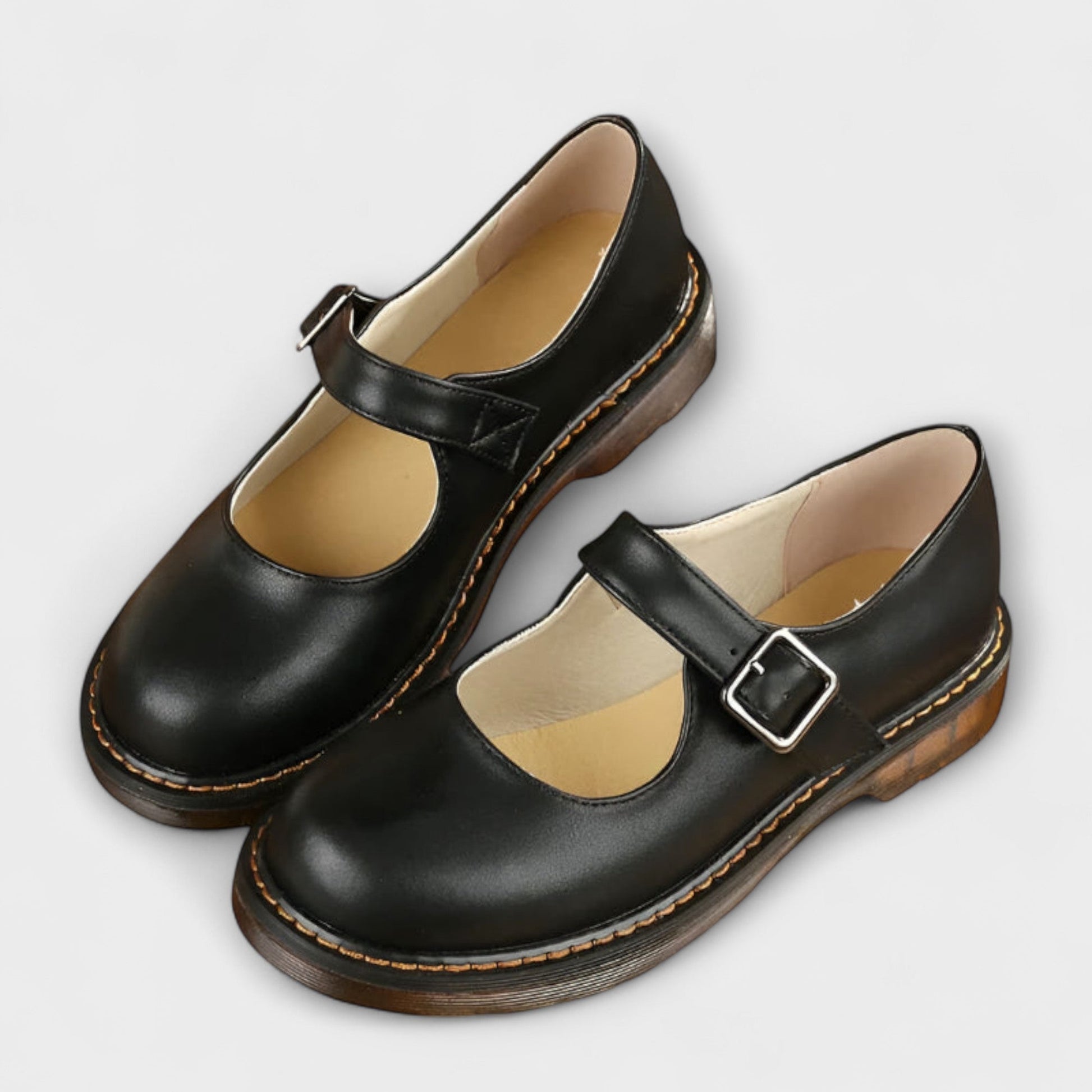 Classic Women's Mary Jane Flats with Adjustable Buckle Strap 2