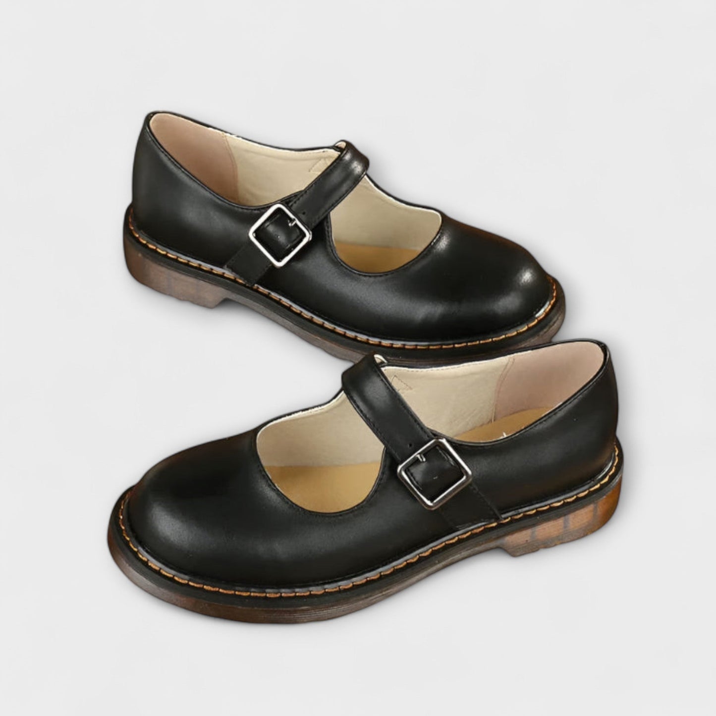 Classic Women's Mary Jane Flats with Adjustable Buckle Strap 3