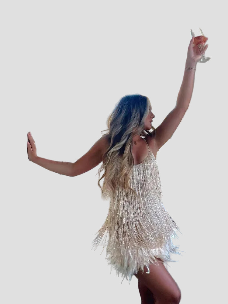 Feather Mini Dress for Women 5