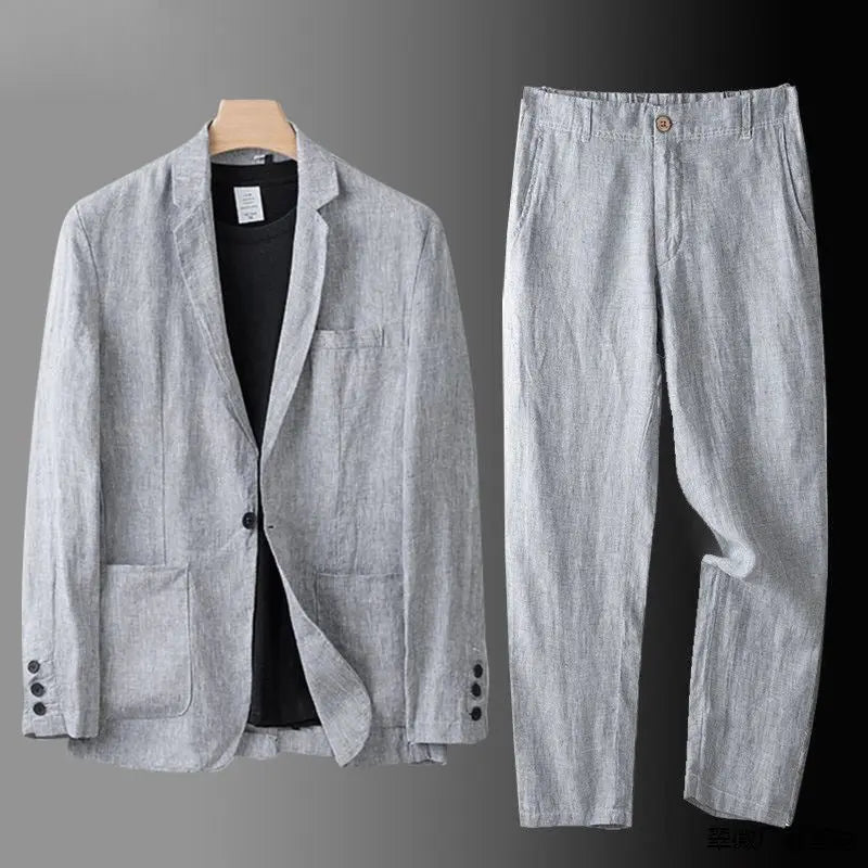 HARRINGTON OXFORD | LINEN BLEND SUIT FOR MEN 2