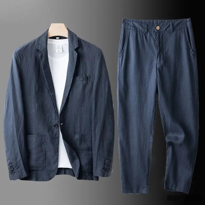 HARRINGTON OXFORD | LINEN BLEND SUIT FOR MEN 4
