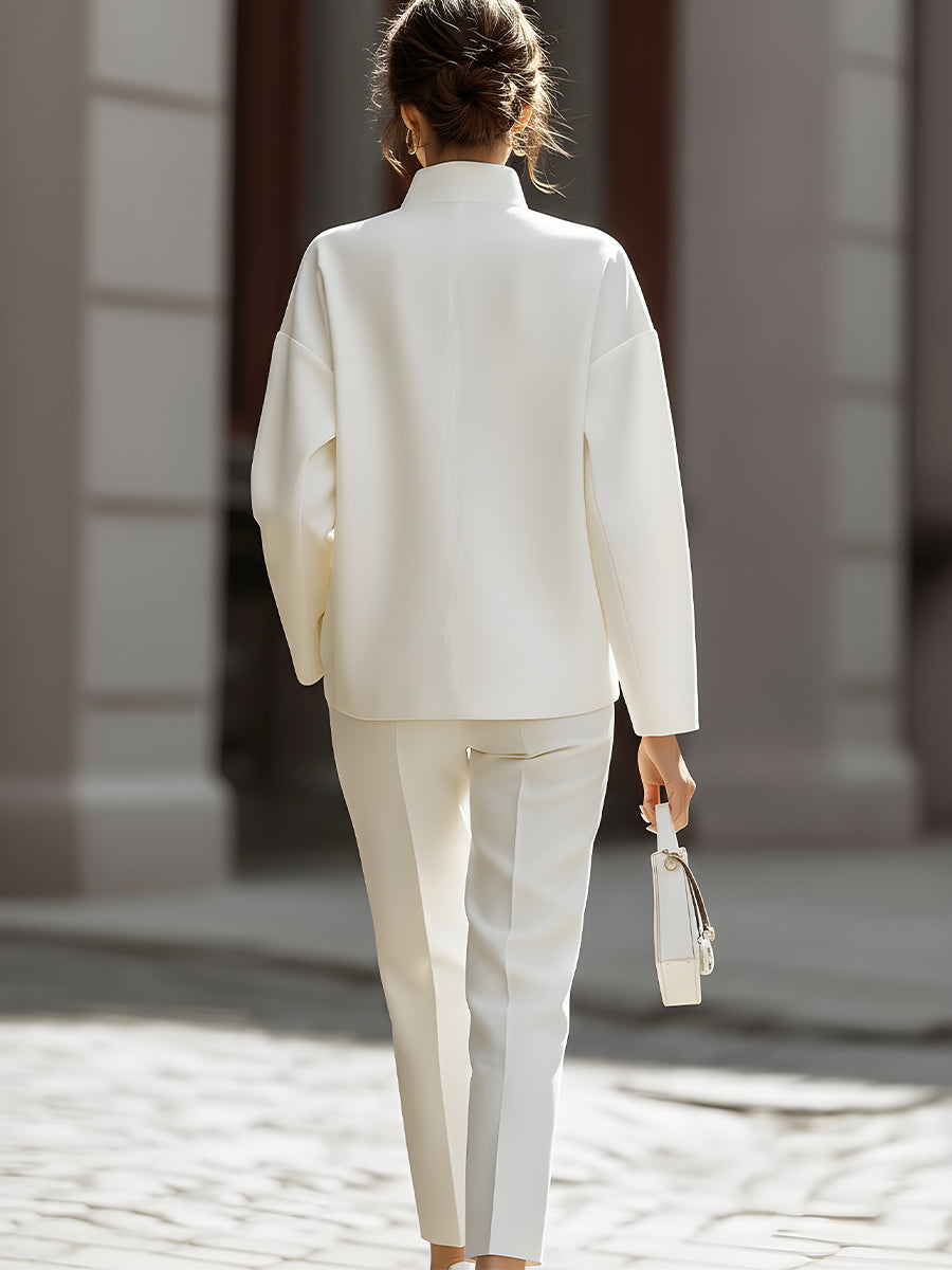 Luxe Oversized Shirt & Tailored Trouser Two-Piece Set 5