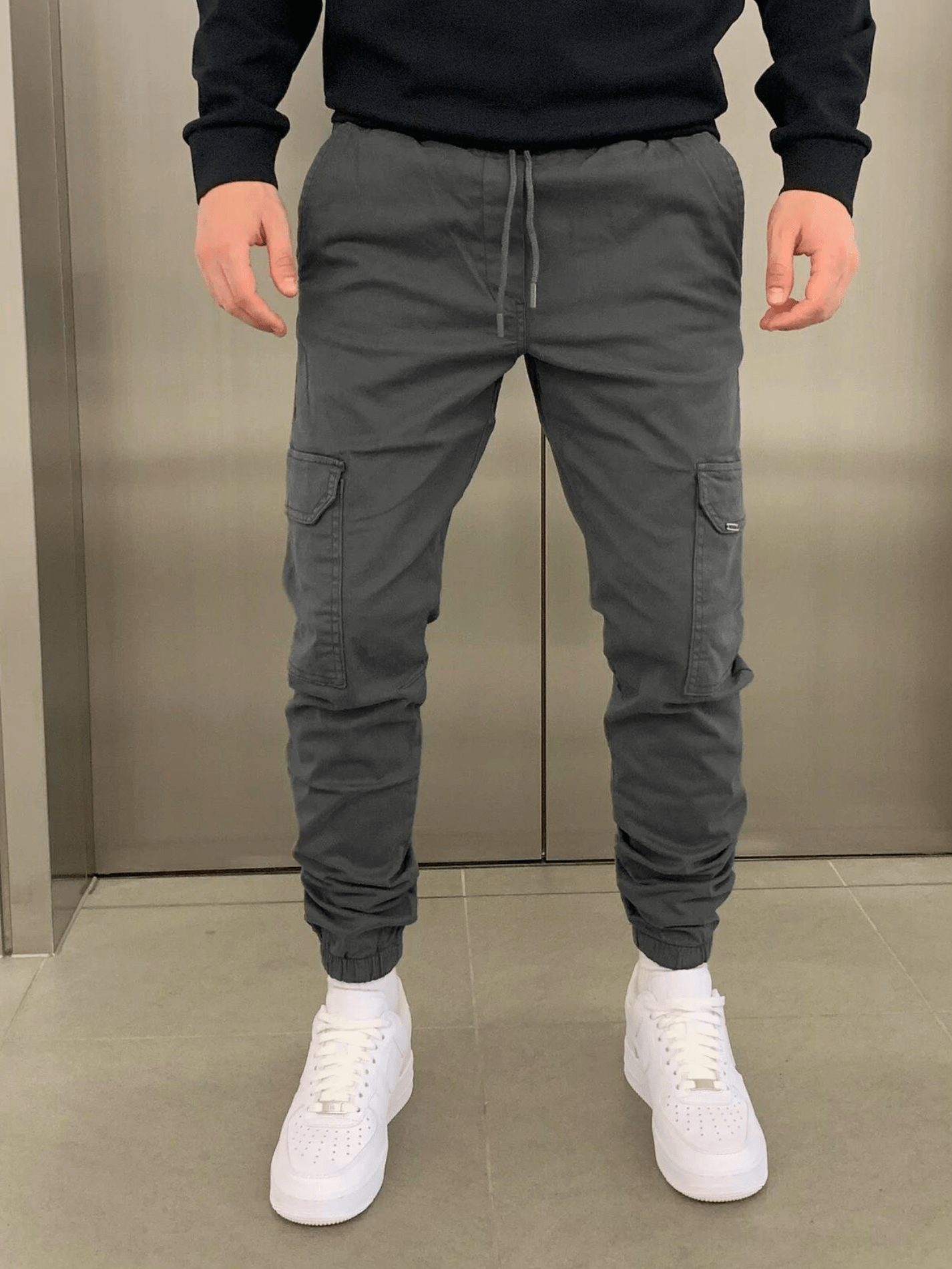 Men’s Cargo Jogger Pants with Elastic Cuffs | Activewear 4