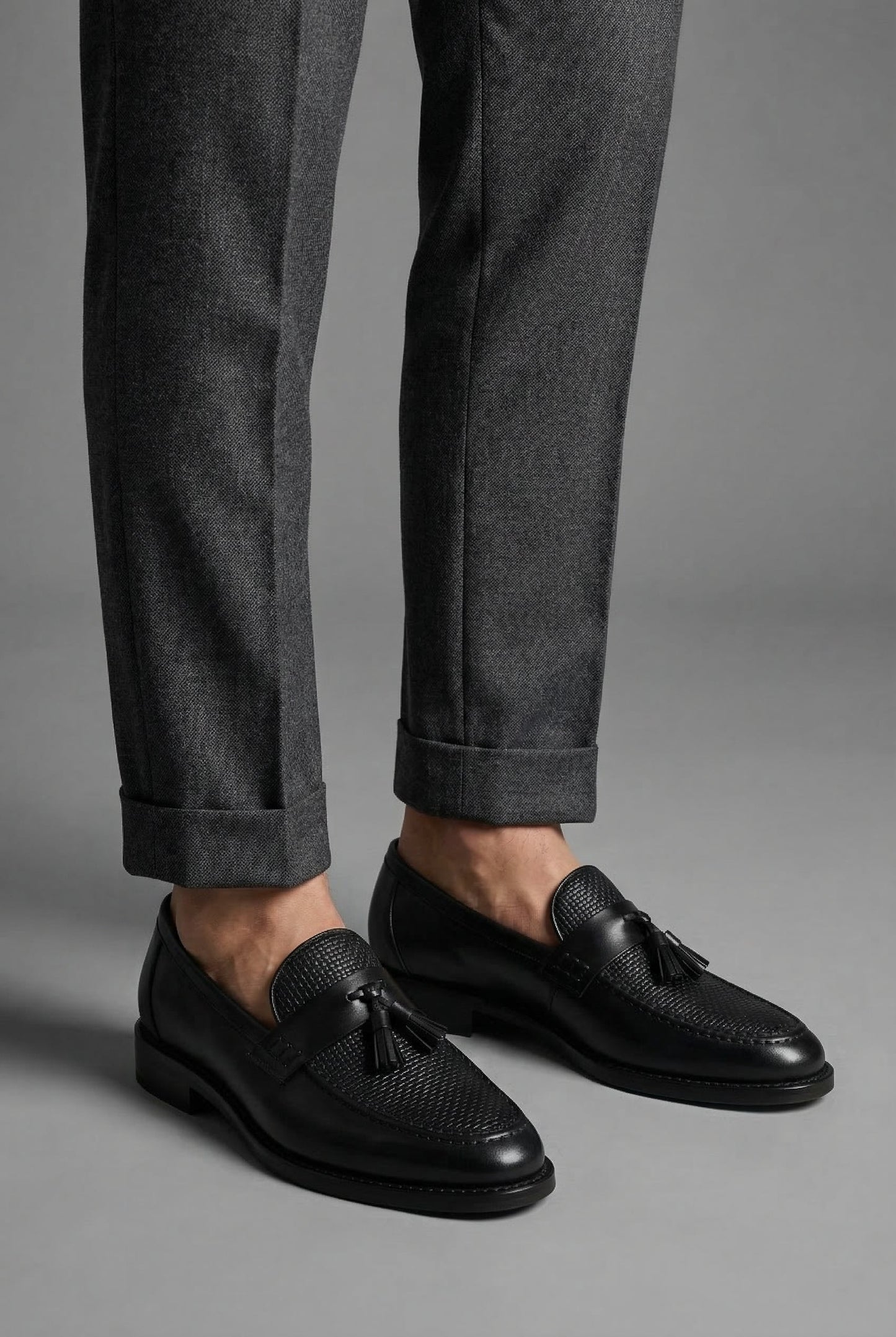 Men’s Classic Woven Tassel Slip On Loafers 4