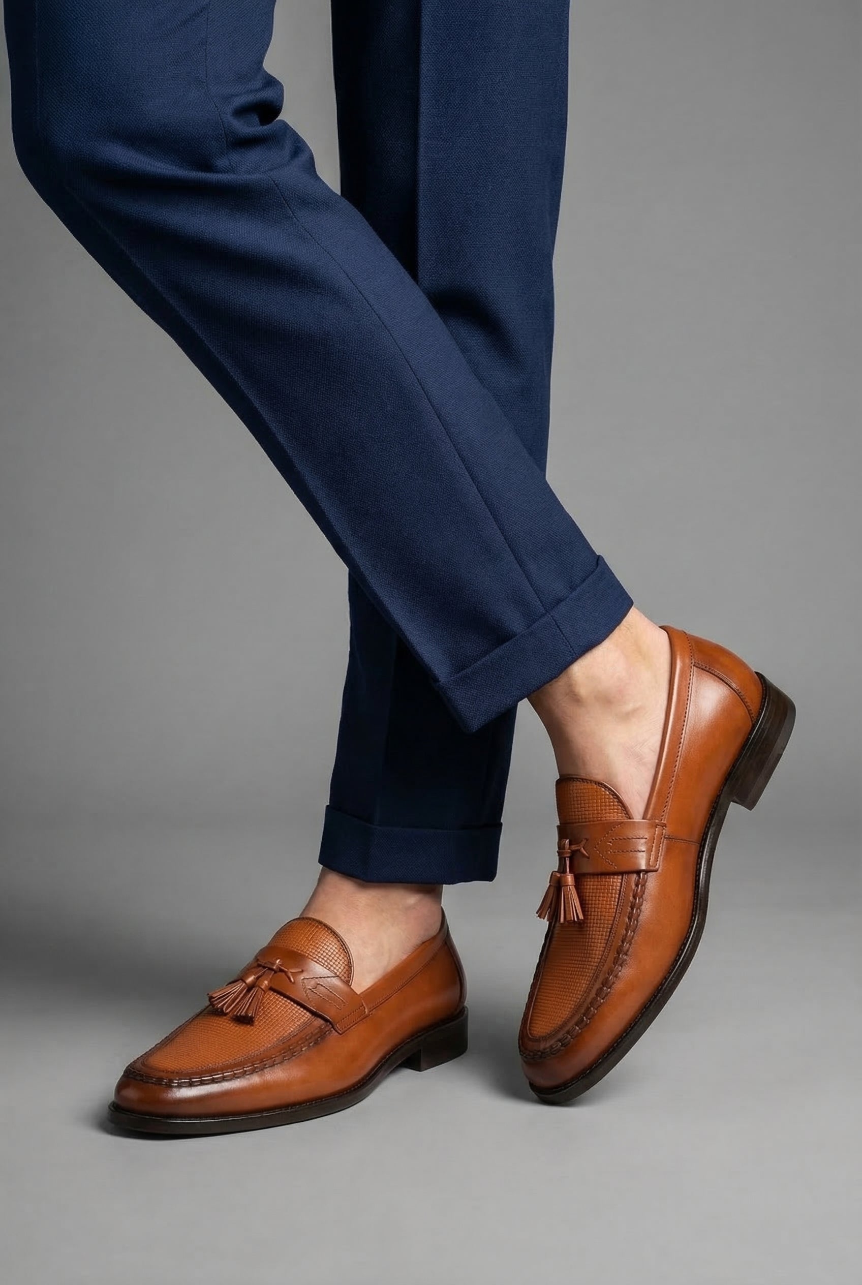 Men’s Classic Woven Tassel Slip On Loafers 8