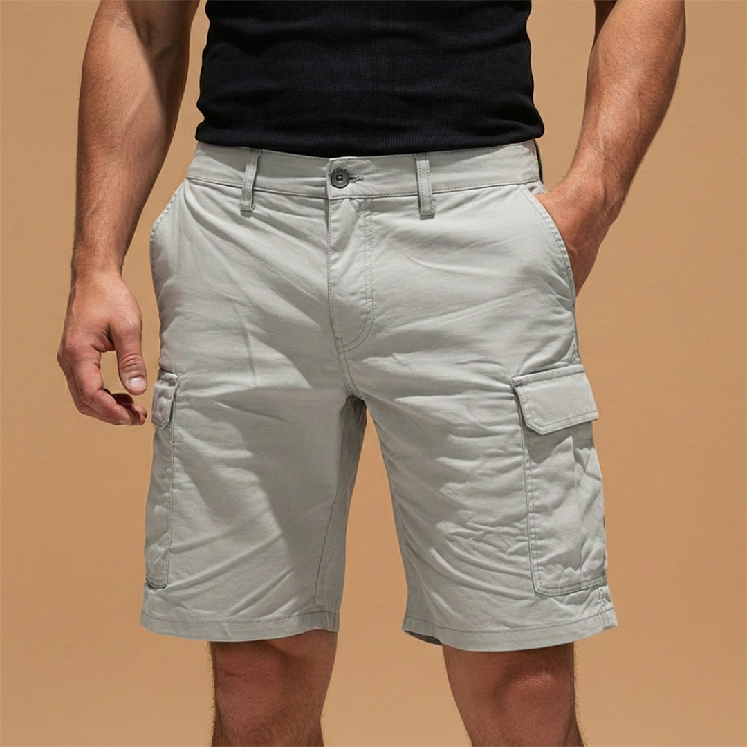Men's Cotton Cargo Shorts | Comfortable Knee-Length Outdoor Wear 0