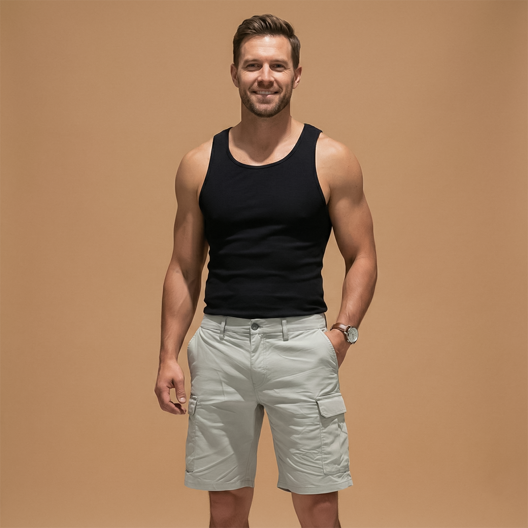 Men's Cotton Cargo Shorts | Comfortable Knee-Length Outdoor Wear 2