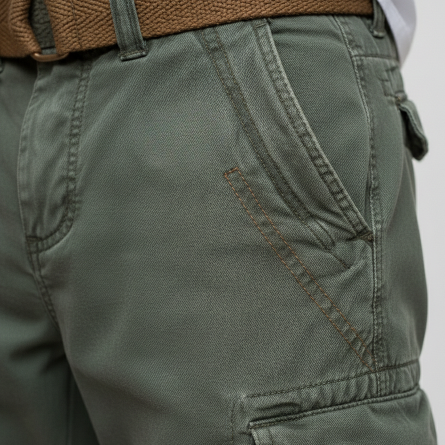 Men's Durable Cotton Blend Cargo Shorts | Comfortable Mid-Length Workwear 1