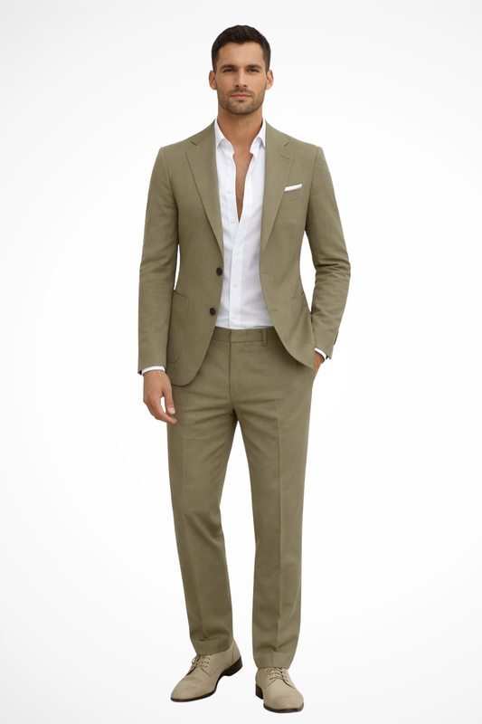 Men's Elegant Tailored Suit Set | Classic Two-Piece Wedding Attire 0