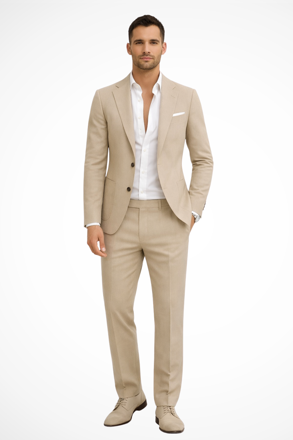 Men's Elegant Tailored Suit Set | Classic Two-Piece Wedding Attire 2