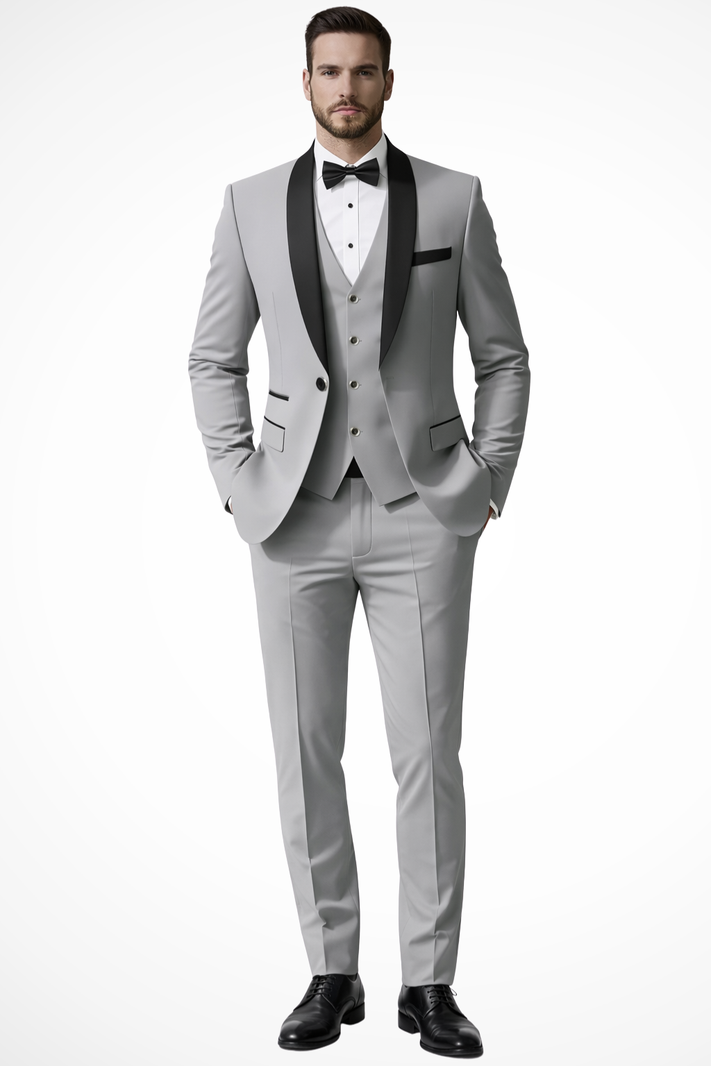 Men's Elegant Three-Piece Summer Suit | Tailored Wedding Ensemble with Shawl Lapel 0