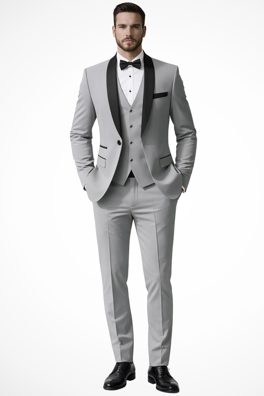 Men's Elegant Three-Piece Summer Suit | Tailored Wedding Ensemble with Shawl Lapel 0