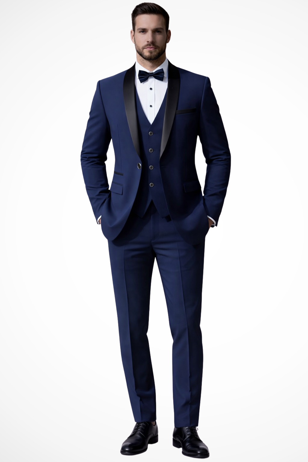 Men's Elegant Three-Piece Summer Suit | Tailored Wedding Ensemble with Shawl Lapel 2