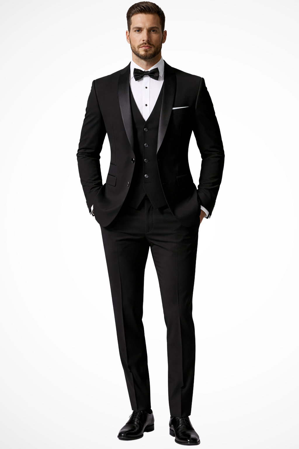 Men's Elegant Three-Piece Summer Suit | Tailored Wedding Ensemble with Shawl Lapel 4