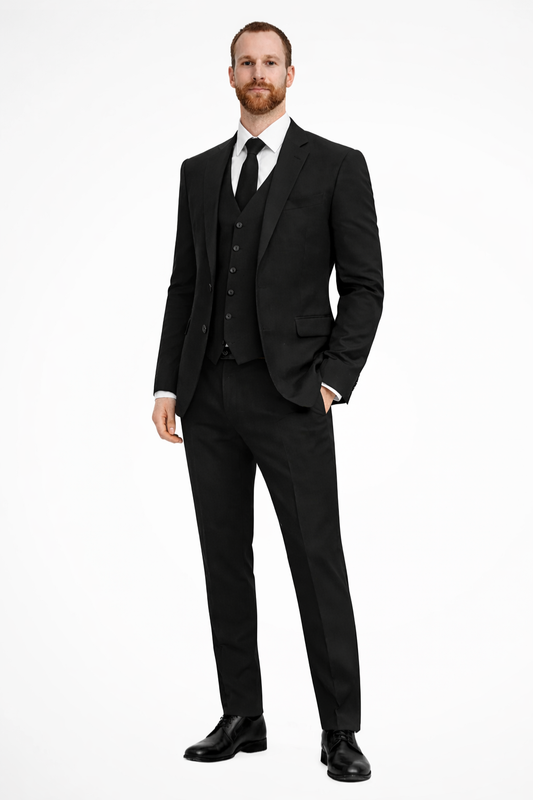 Men's Light Blue Linen Suit | Elegant Three-Piece Wedding Suit Set for Formal Events 0