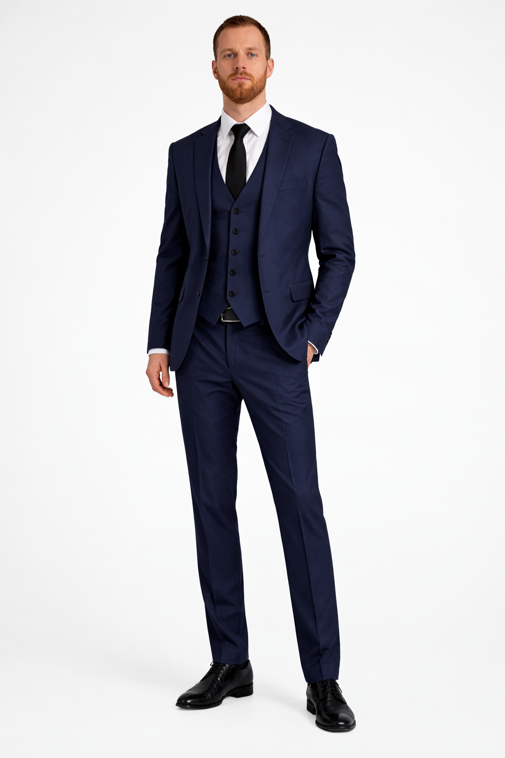 Men's Light Blue Linen Suit | Elegant Three-Piece Wedding Suit Set for Formal Events 4