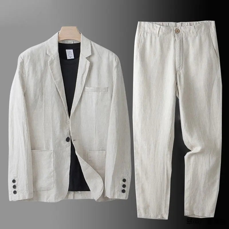 Men's Linen Blend Suit - image 1