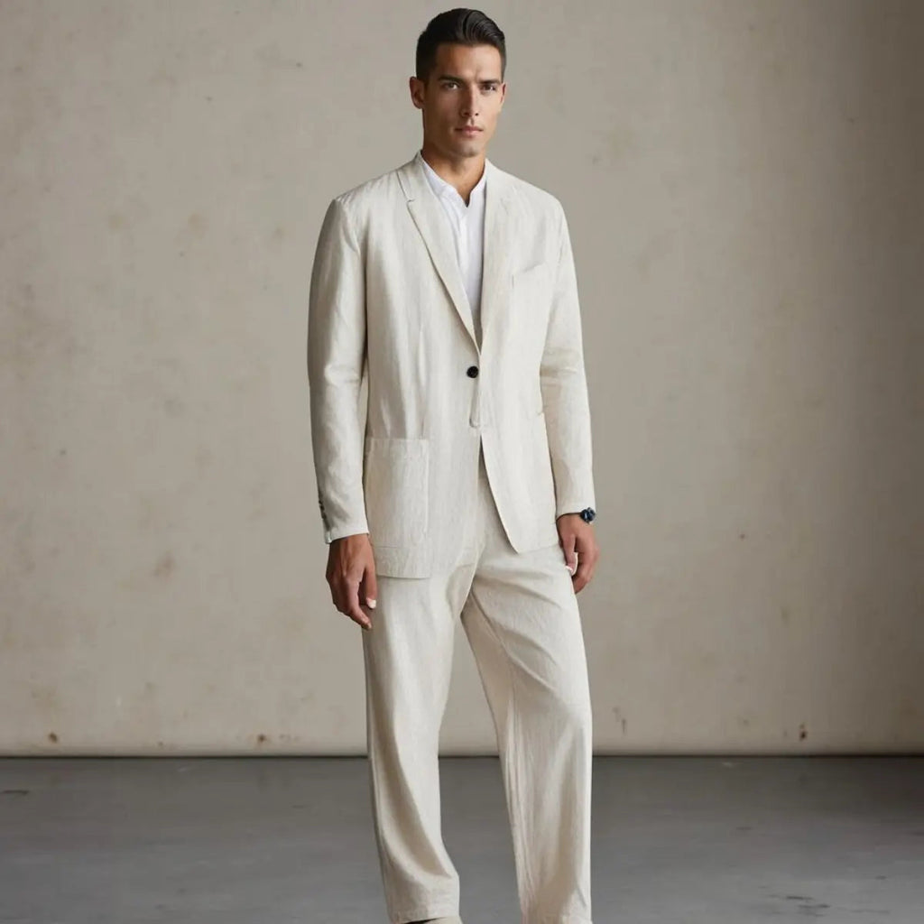 Men's Linen Blend Suit - image 7