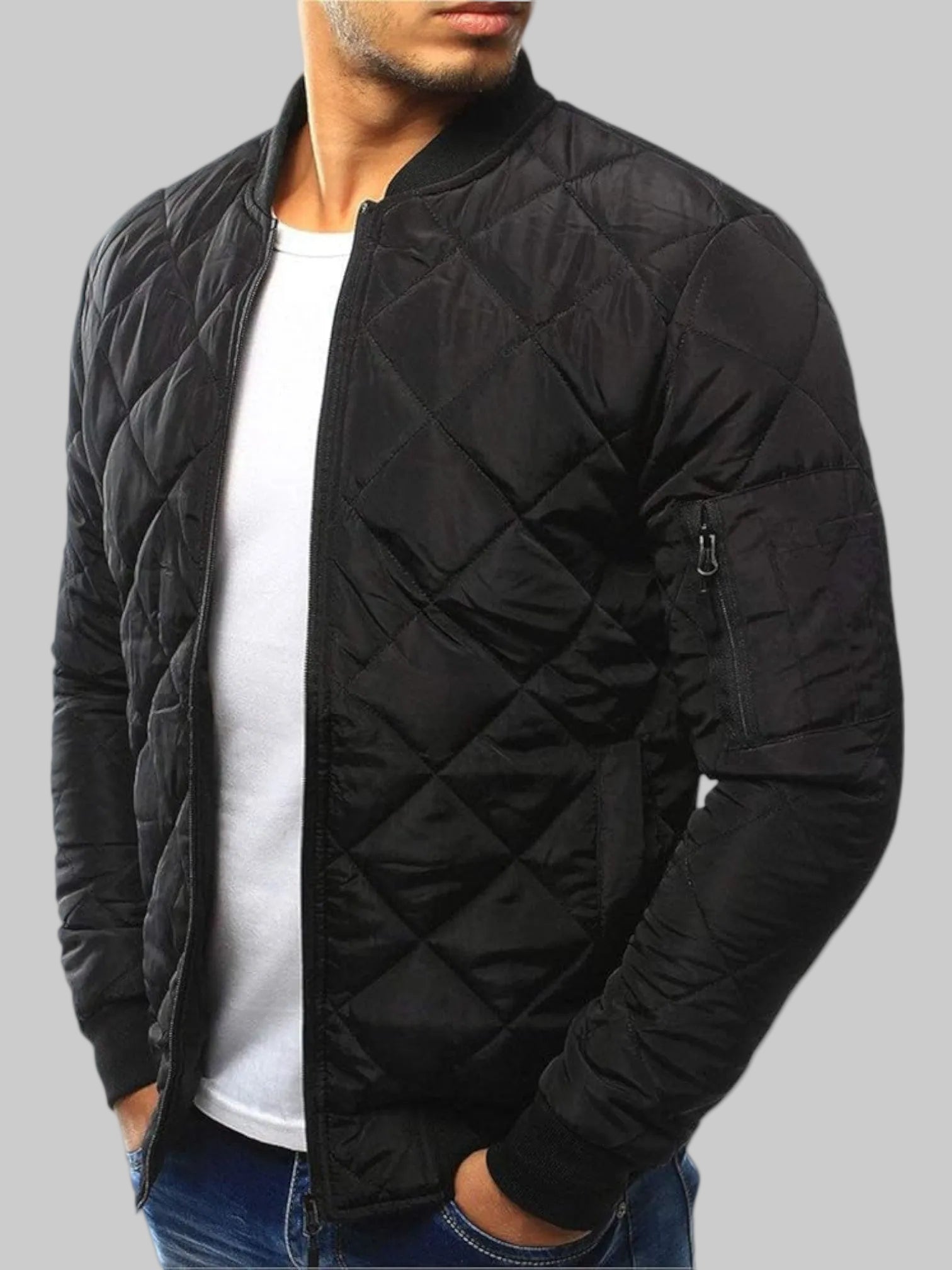 Men's Quilted Bomber Jacket | All Seasons 0
