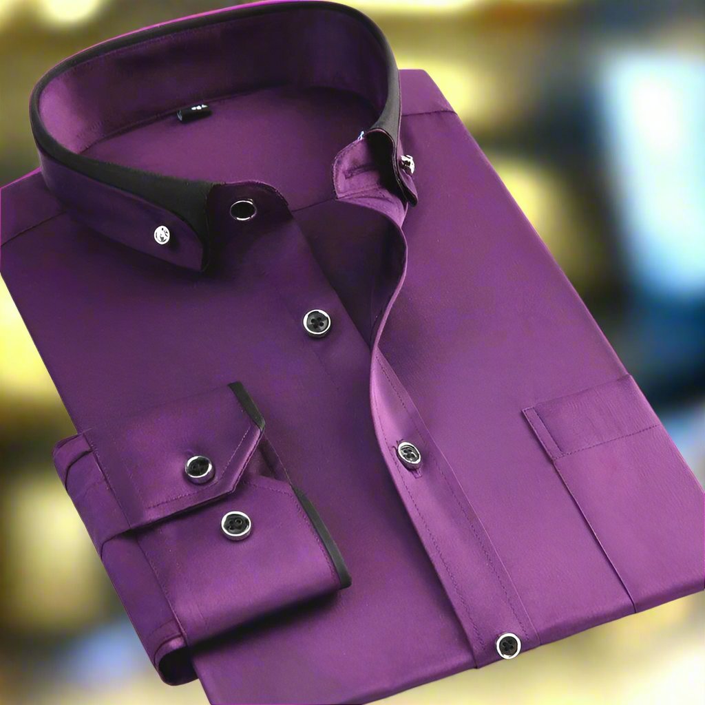Men's Solid Cotton Regular Fit Shirt | Classic Long Sleeve Business Casual Top 6