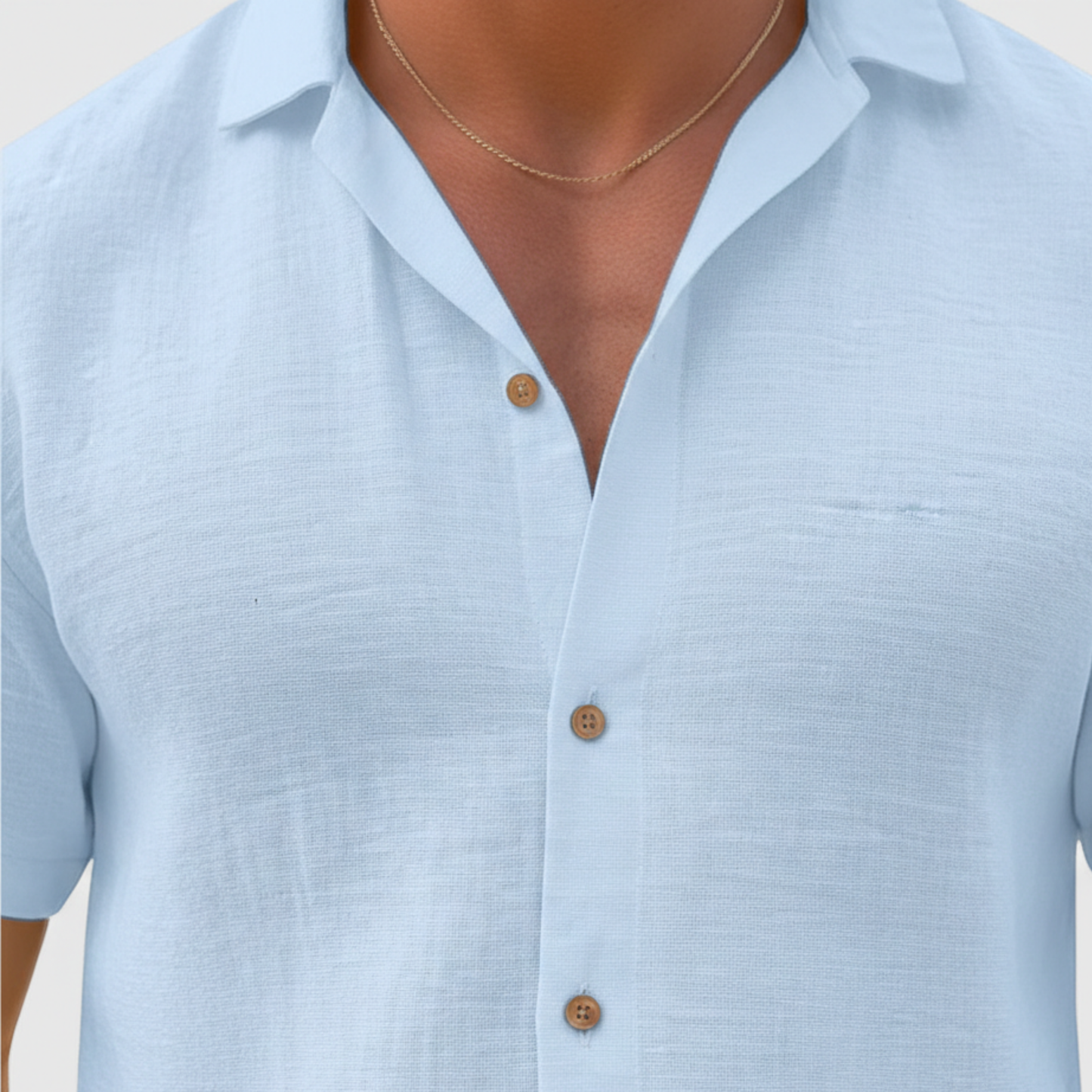 Men's Solid Cotton Short Sleeve Shirt | Casual Fit Summer Top 1