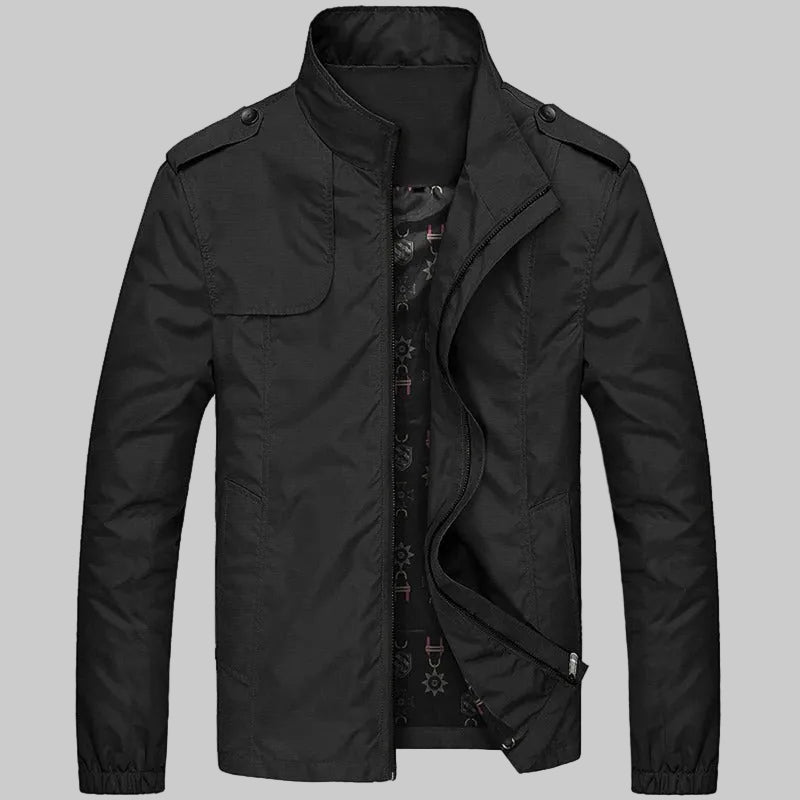 Men’s Stand Collar Zip Jacket | All-Season Jacket 0