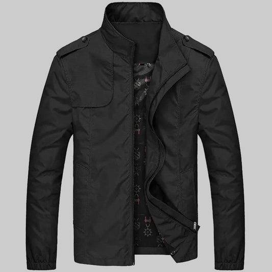 Men’s Stand Collar Zip Jacket | All-Season Jacket 0