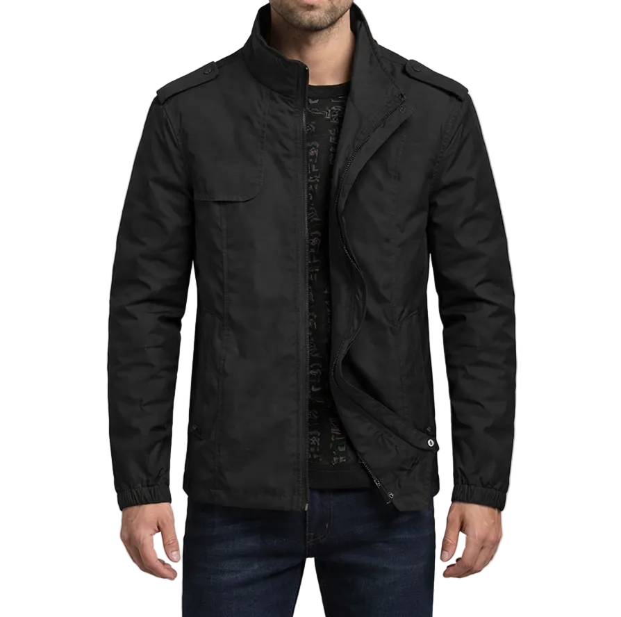 Men’s Stand Collar Zip Jacket | All-Season Jacket 1
