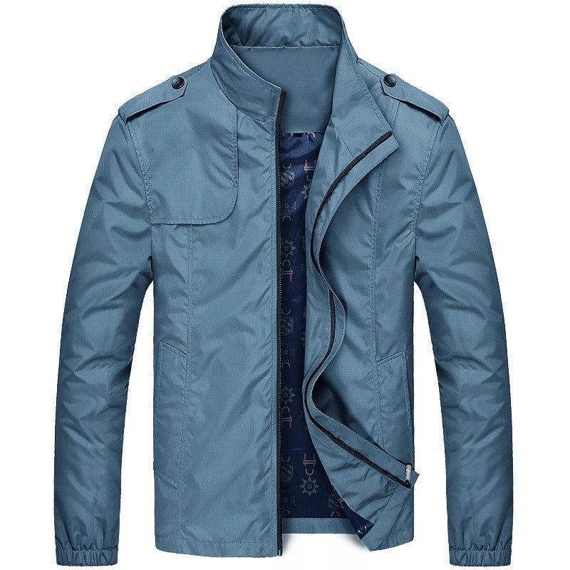 Men’s Stand Collar Zip Jacket | All-Season Jacket 2