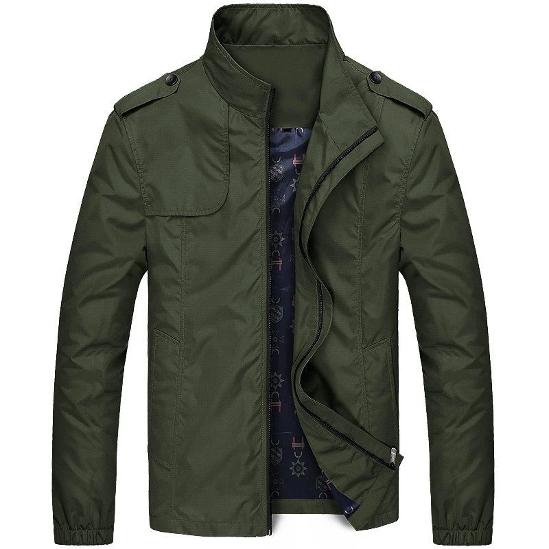 Men’s Stand Collar Zip Jacket | All-Season Jacket 4