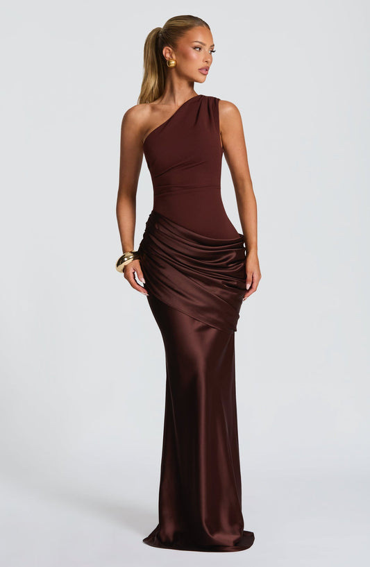 Mermaid Maxi Dress Figure-Flattering Satin - Patty 0