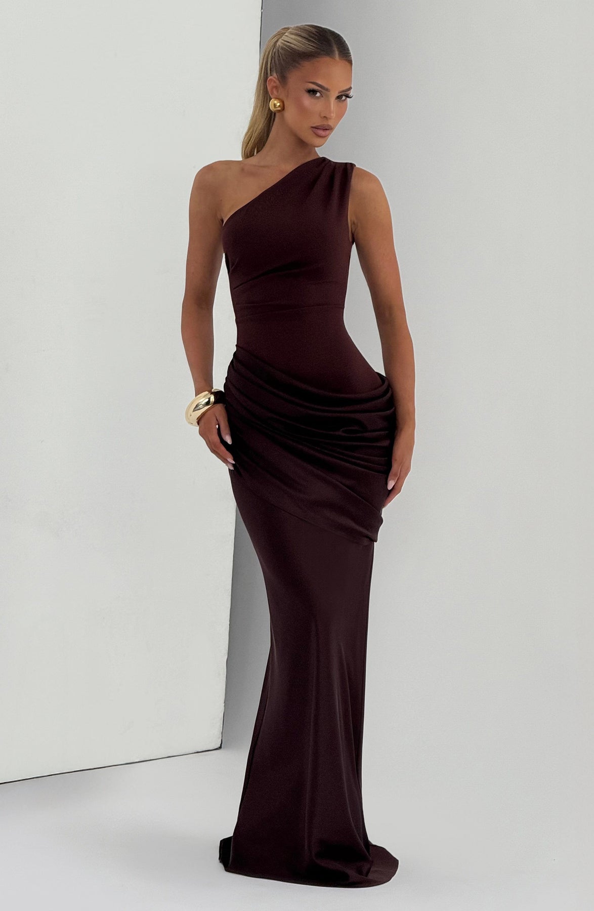 Mermaid Maxi Dress Figure-Flattering Satin - Patty 1