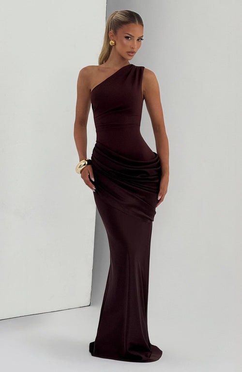 Mermaid Maxi Dress Figure-Flattering Satin - Patty 1