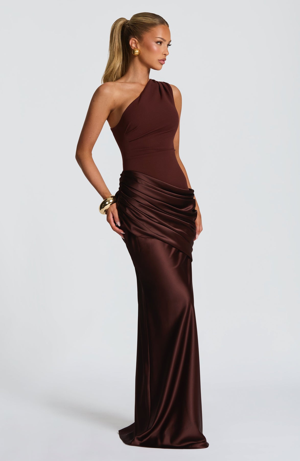 Mermaid Maxi Dress Figure-Flattering Satin - Patty 2