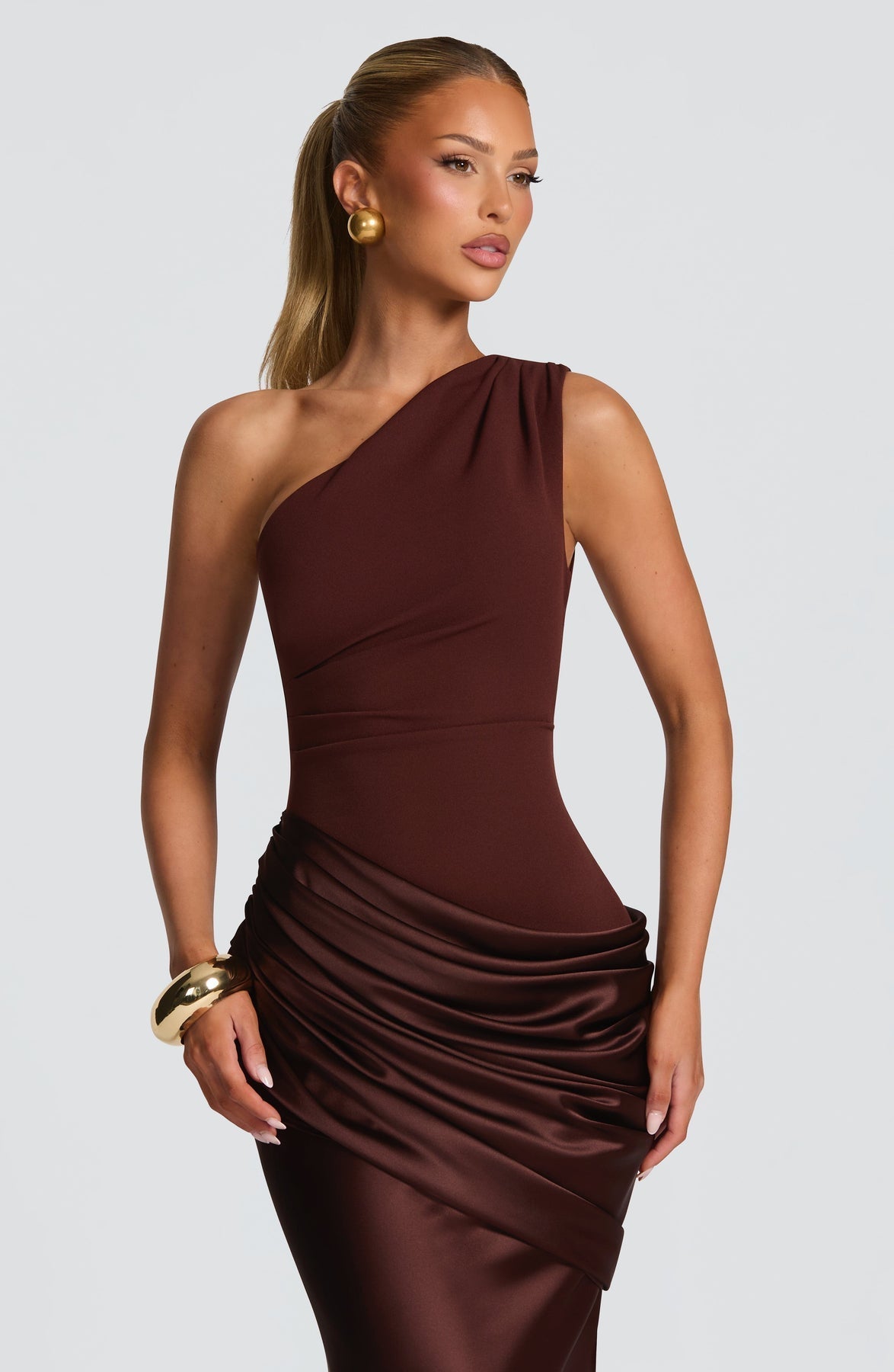 Mermaid Maxi Dress Figure-Flattering Satin - Patty 3