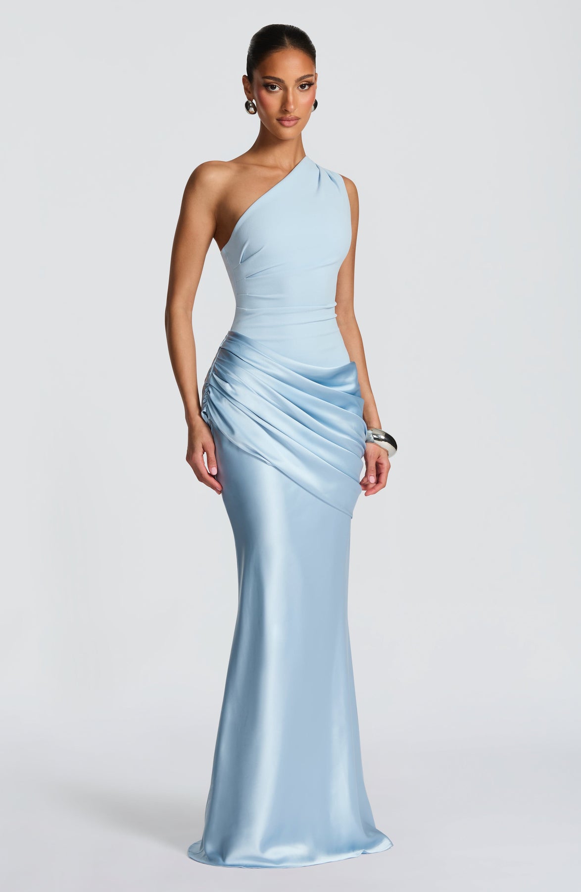 Mermaid Maxi Dress Figure-Flattering Satin - Patty 6