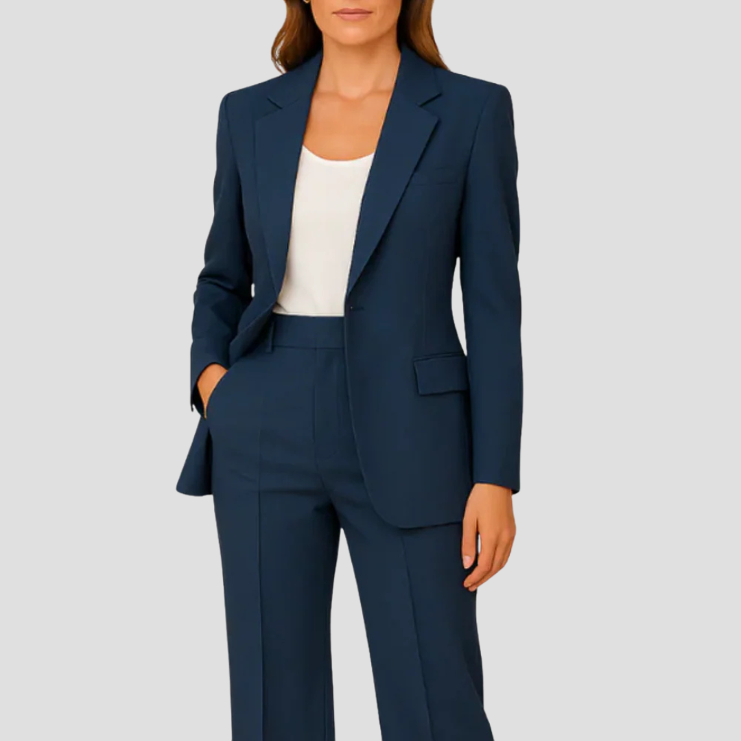 Modern Women's Suit Set – Tailored Blazer and Slim Trousers 0