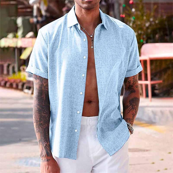 Orizelle | Men’s Linen Shirt – Lightweight, Breathable & Perfect for Summer 3