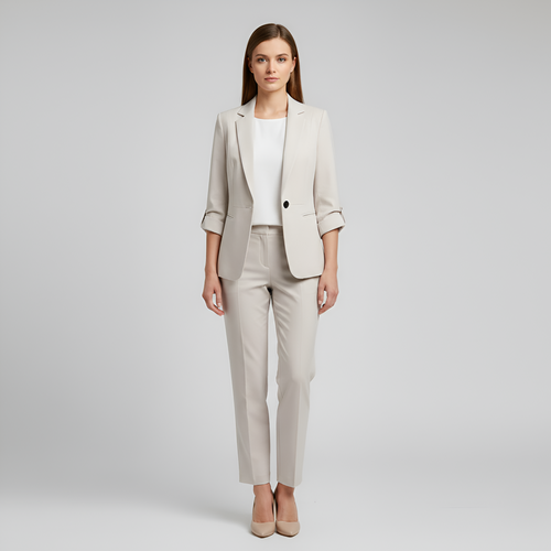 Valerios Fashion elegant women's suit with blazer and tailored trousers 0