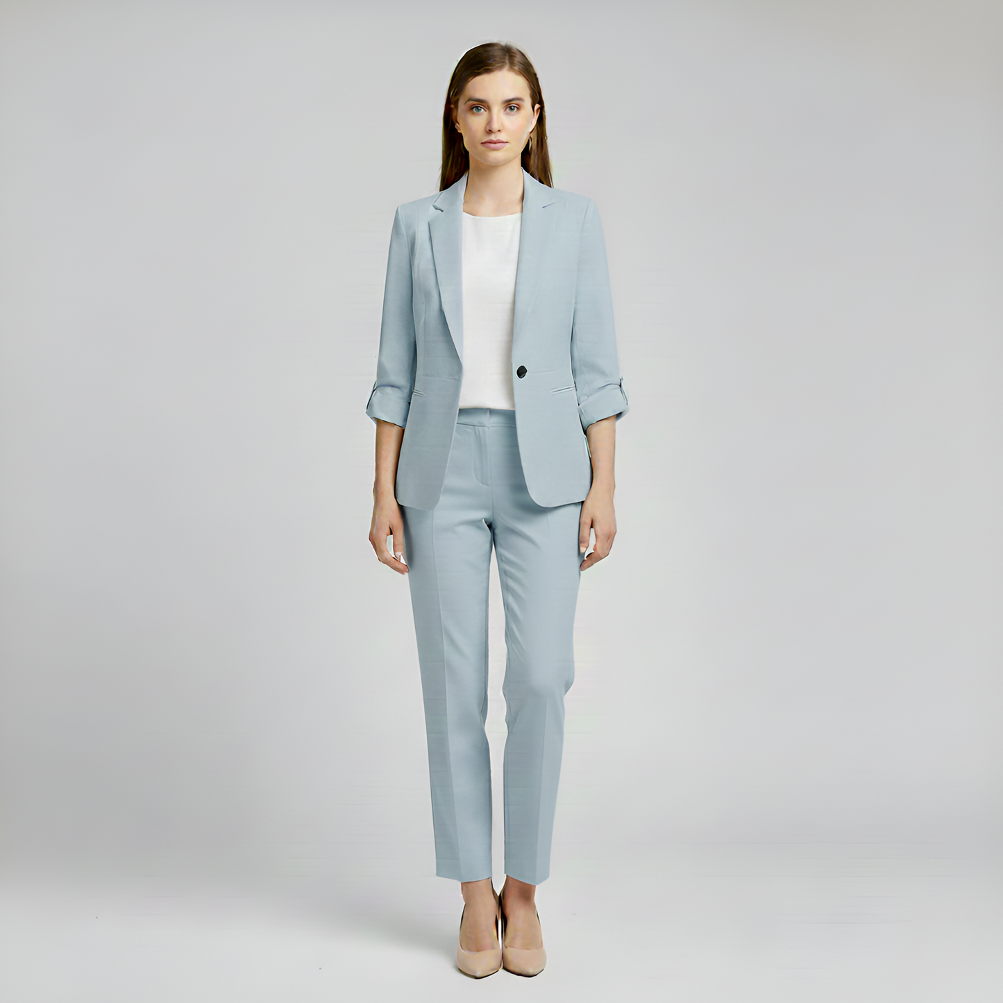 Valerios Fashion elegant women's suit with blazer and tailored trousers 1