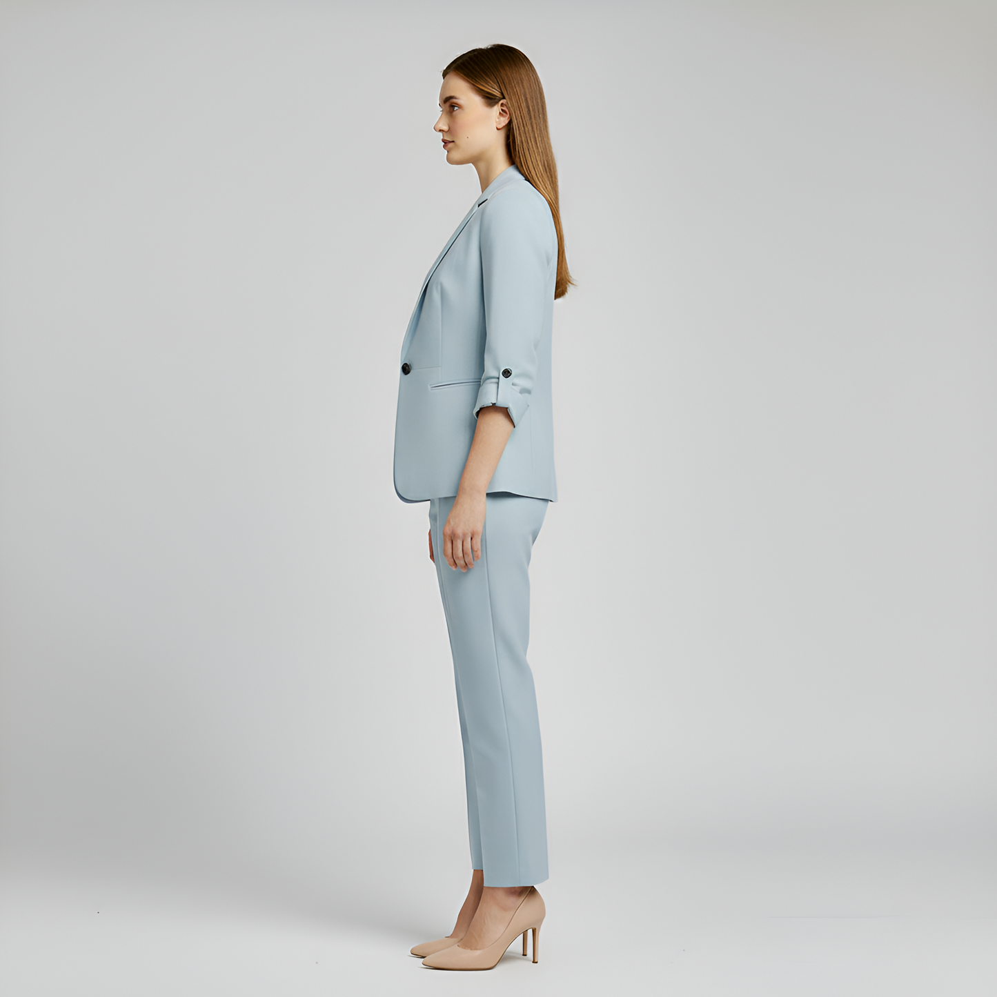 Valerios Fashion elegant women's suit with blazer and tailored trousers 2