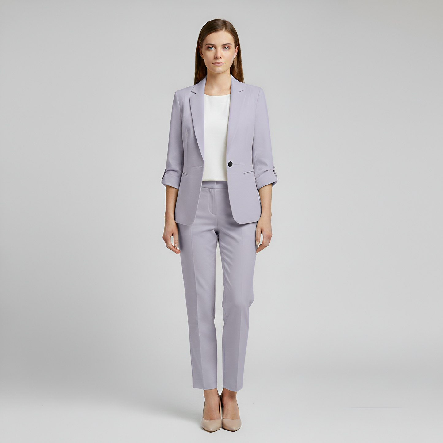Valerios Fashion elegant women's suit with blazer and tailored trousers 4