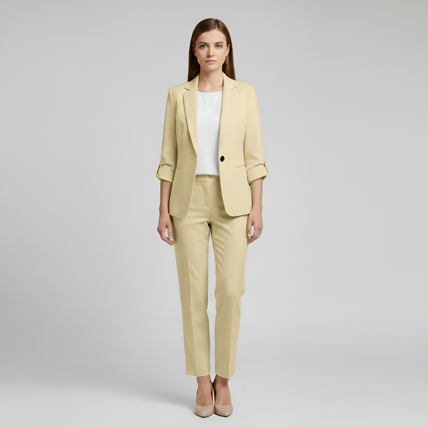 Valerios Fashion elegant women's suit with blazer and tailored trousers 5