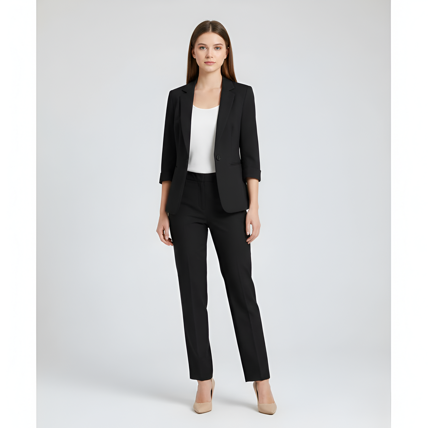 Valerios Fashion elegant women's suit with blazer and tailored trousers 6