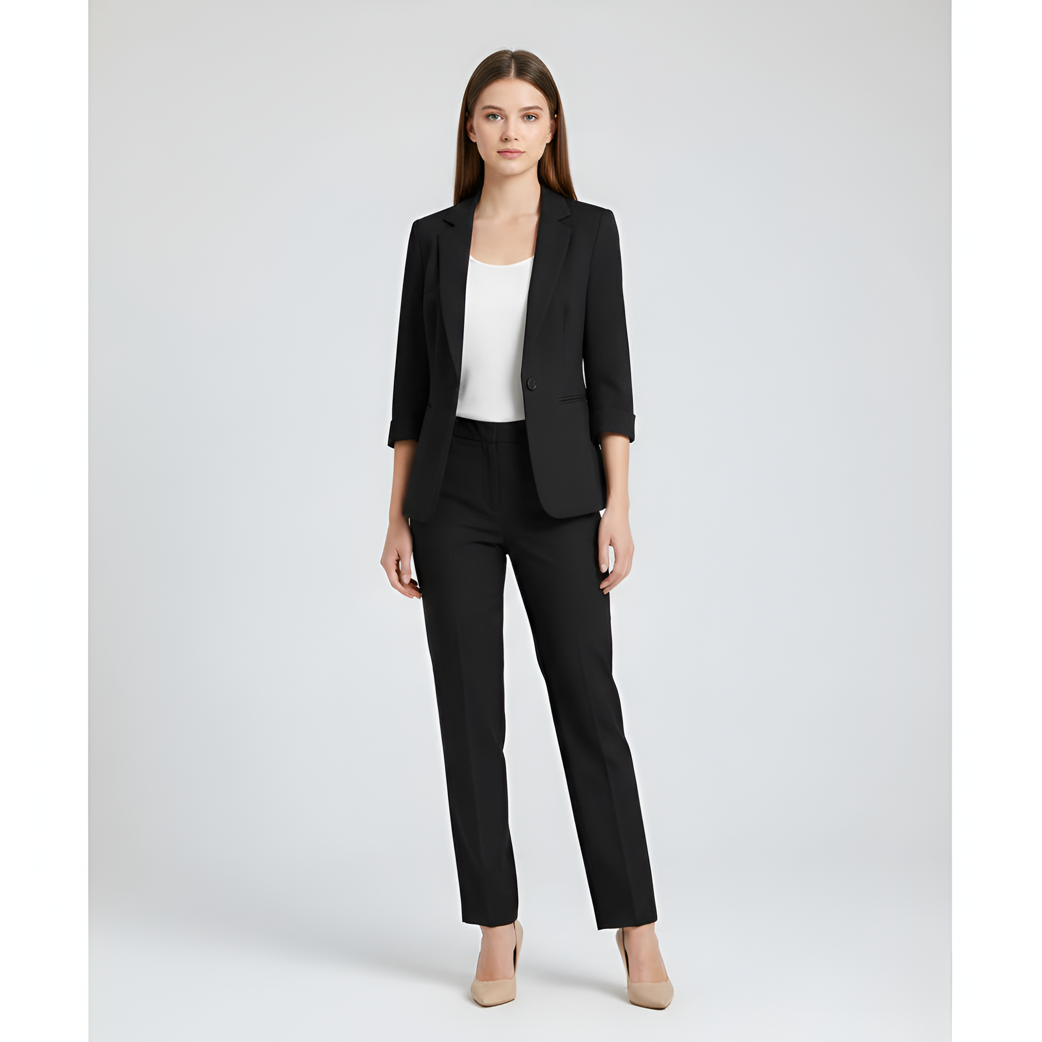 Valerios Fashion elegant women's suit with blazer and tailored trousers 6