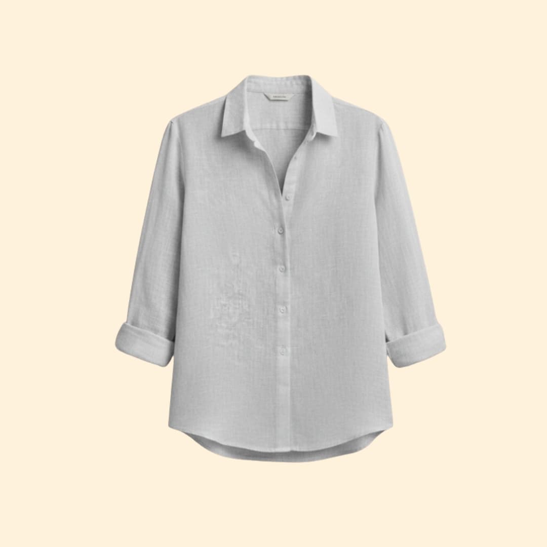 Women's Button-Up Linen Shirt 1