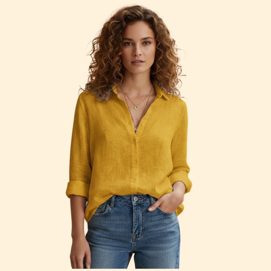 Women's Button-Up Linen Shirt 6